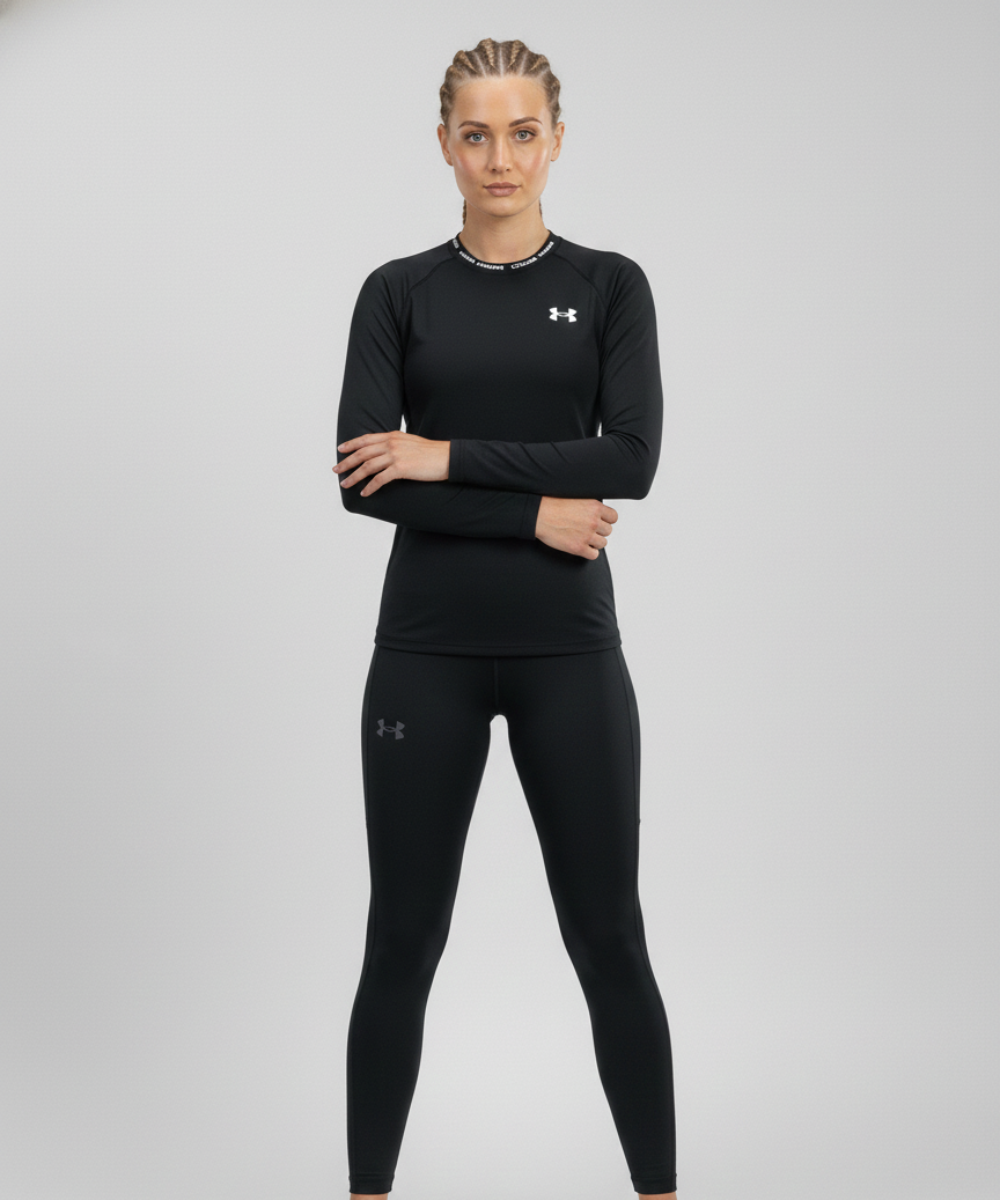 Under Armour UA Authentics Crew Sport pour Femmes avec col Ras du Cou, Haut Thermique à Manches Longues avec Technologie Anti-Odeur Under Armour UA Authentics Crew Sport pour Femmes avec col Ras du Cou, Haut Thermique à Manches Longues avec Technologie Anti-Odeur