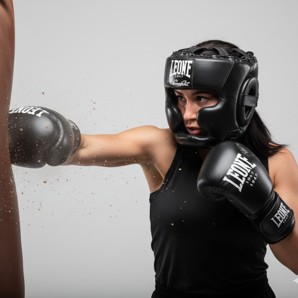 casque de boxe noir LEONE 1947