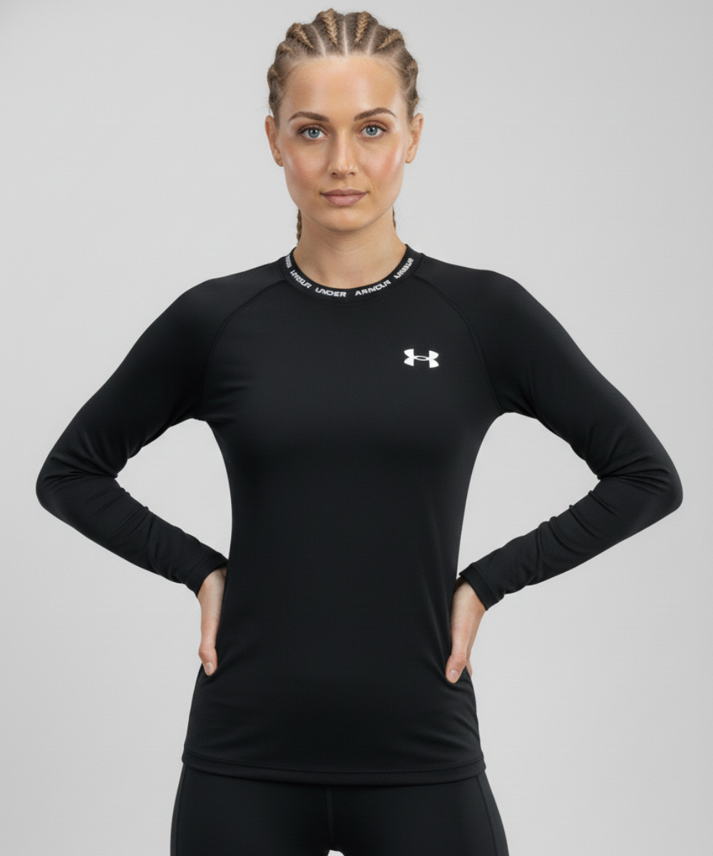 Under Armour UA Authentics Crew Sport pour Femmes avec col Ras du Cou, Haut Thermique à Manches Longues avec Technologie Anti-Odeur Under Armour UA Authentics Crew Sport pour Femmes avec col Ras du Cou, Haut Thermique à Manches Longues avec Technologie Anti-Odeur